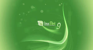 Operating System 9 Linux Mint Green Logo Wallpaper