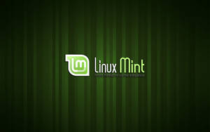 Operating System Linux Mint Green And Black Stripes Wallpaper