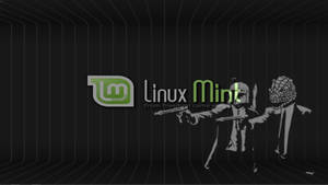 Operating System Linux Mint Logo Masked Men Wallpaper