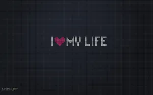 Optimistic Quote On Loving Life Wallpaper