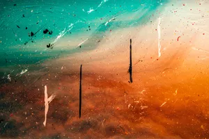 Orange Abstract Art Wallpaper