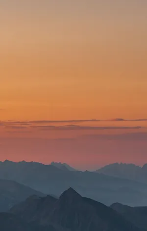 Orange Aesthetic Mountain Phone Wallpaper
