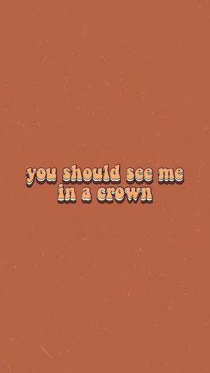 Orange Aesthetic Words Wallpaper