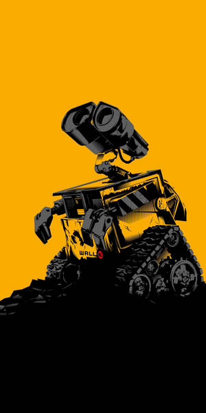 Orange And Black Robot Wall E Wallpaper