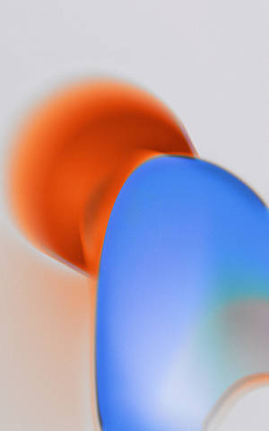 Orange And Blue On White Mobile 3d Wallpaper