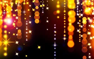 Orange Bokeh Christmas Lights Vector Wallpaper