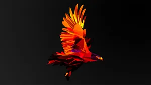 Orange Eagle Abstract Art Wallpaper