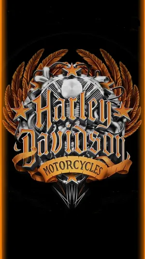Orange Feather Harley Davidson Mobile Wallpaper