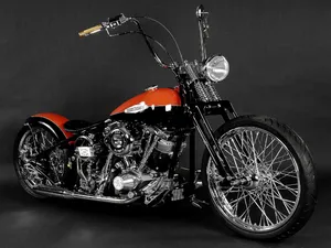 Orange Harley Davidson Wallpaper
