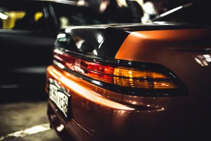 Orange Jdm Toyota Mark Ii Rear Wallpaper