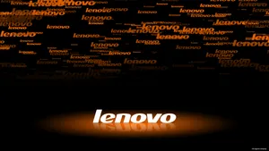 Orange Lit Logo Lenovo Hd Wallpaper
