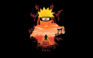 Orange Naruto Silhouette Wallpaper