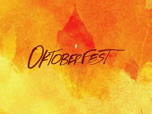 Orange Oktoberfest Calligraphy Wallpaper