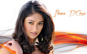 Orange Overlay Ileana D'cruz Wallpaper