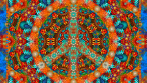 Orange Peace Mandala Wallpaper