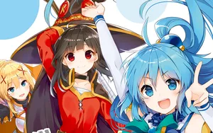 Orange Red Blue Konosuba Wallpaper