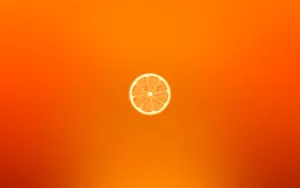 Orange Slice At Center Wallpaper