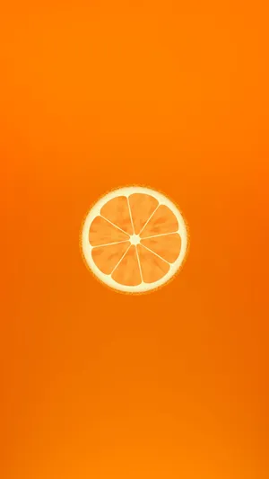 Orange Slice Minimalist Iphone Wallpaper