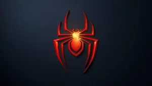Orange Spider Man Ps4 Logo Dark Background Desktop Wallpaper