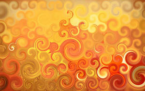 Orange Spiral Abstract Background Wallpaper