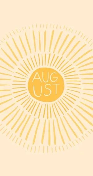 Orange Sun August Phone Wallpaper