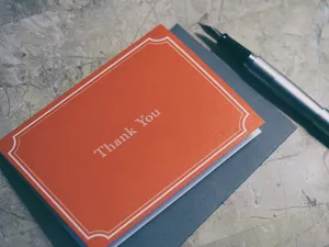 Orange Thank You Notebook Wallpaper