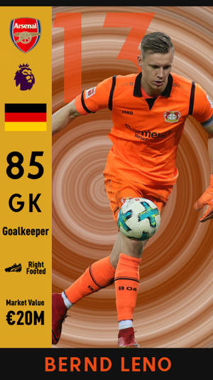 Orange-themed Bernd Leno Wallpaper