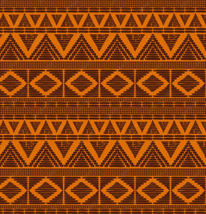 Orange Tribal Pattern Wallpaper