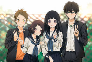 Oreki Houtarou And Hyouka Cast Wallpaper