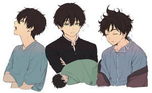 Oreki Houtarou Looking Sleepy Wallpaper