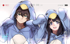 Oreki Houtarou Penguin Wallpaper