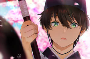 Oreki Houtarou Startled Look Wallpaper