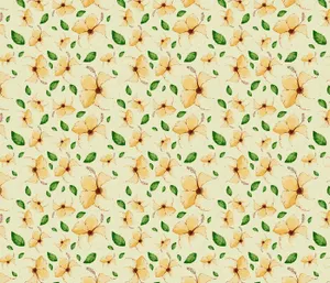 Oriental Floral Pattern Wallpaper