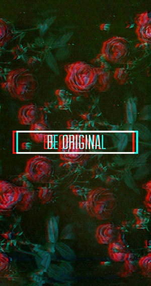 Original Roses Glitch Wallpaper