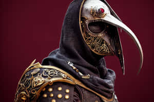 Ornate Plague Doctor Costume Wallpaper