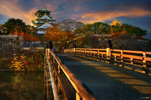 Osaka Castle Bridge Wallpaper