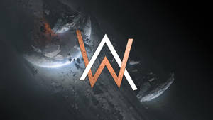 Outer Space Alan Walker Logo Wallpaper