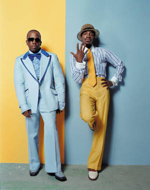 Outkast Big Boi Andrei 3000 Color Block Photography Wallpaper