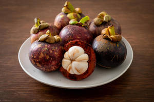 Over Riped Thai Mangosteen Fruit Wallpaper