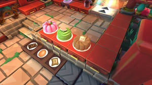 Overcooked Cake Conveyor Belt Wallpaper