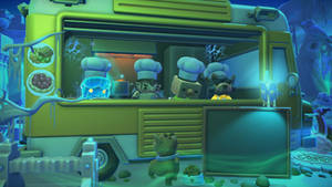 Overcooked Spooky Food Truck Wallpaper