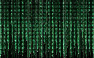 Overlapping Neon Blue Green Matrix Wallpaper