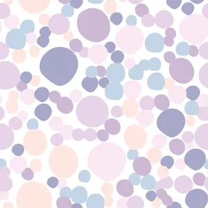 Overlapping Purple Pink And White Polka Dots Wallpaper