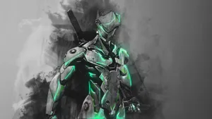 Overwatch Genji Sketch Art Wallpaper