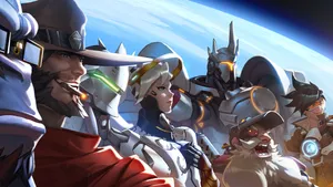 Overwatch Mercy Mccree Torbjörn Reinhardt Wallpaper