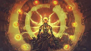 Overwatch Zenyatta Energy Orbs Hd Wallpaper