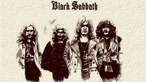 Ozzy Osbourne Band Sketch Wallpaper