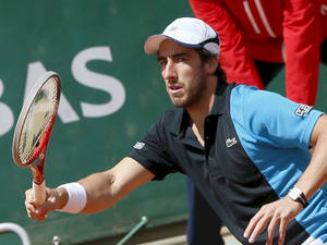 Pablo Cuevas Holding Tennis Racket Wallpaper