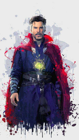 Paint Blots Art Superhero Doctor Strange Wallpaper