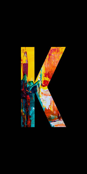 Paint On Canvas K Alphabet Wallpaper